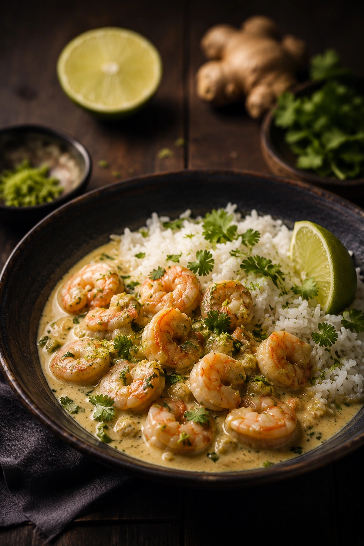 Kozice u kokos sosu sa limetom i đumbirom 🍤🥥