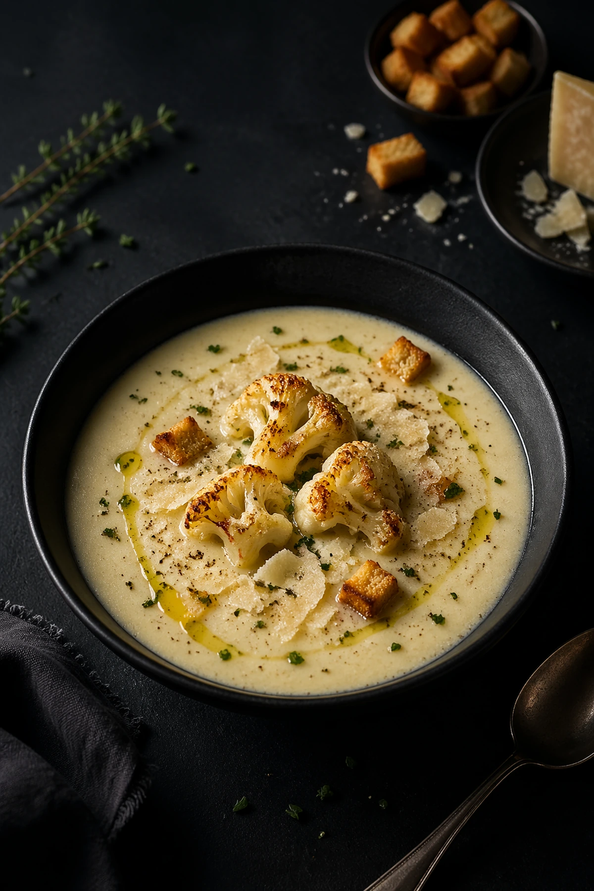 Krem čorba od pečenog karfiola i parmezana 🥣🧀