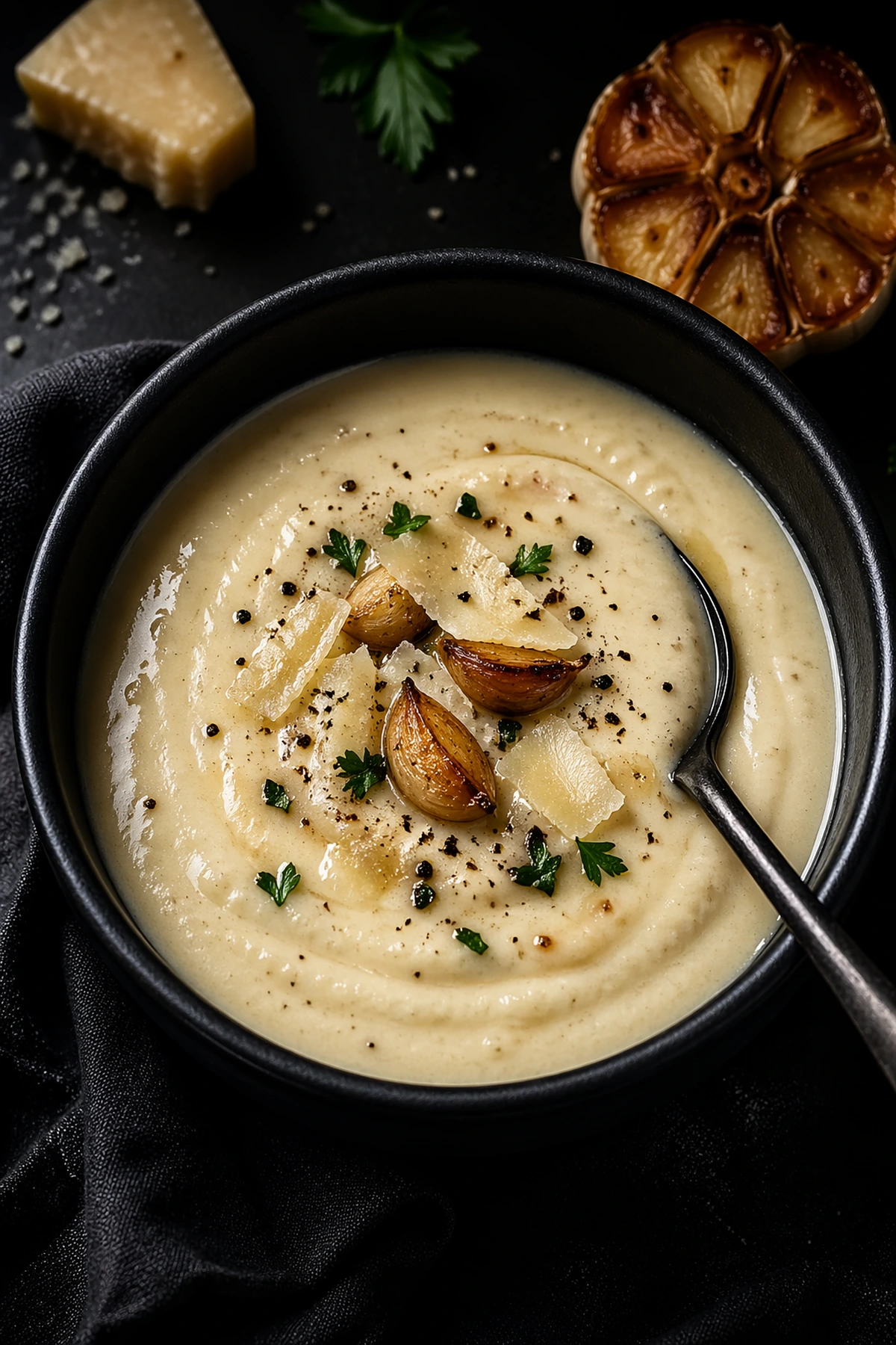 Kremasti sos od pečenog belog luka i parmezana 🧄🧀