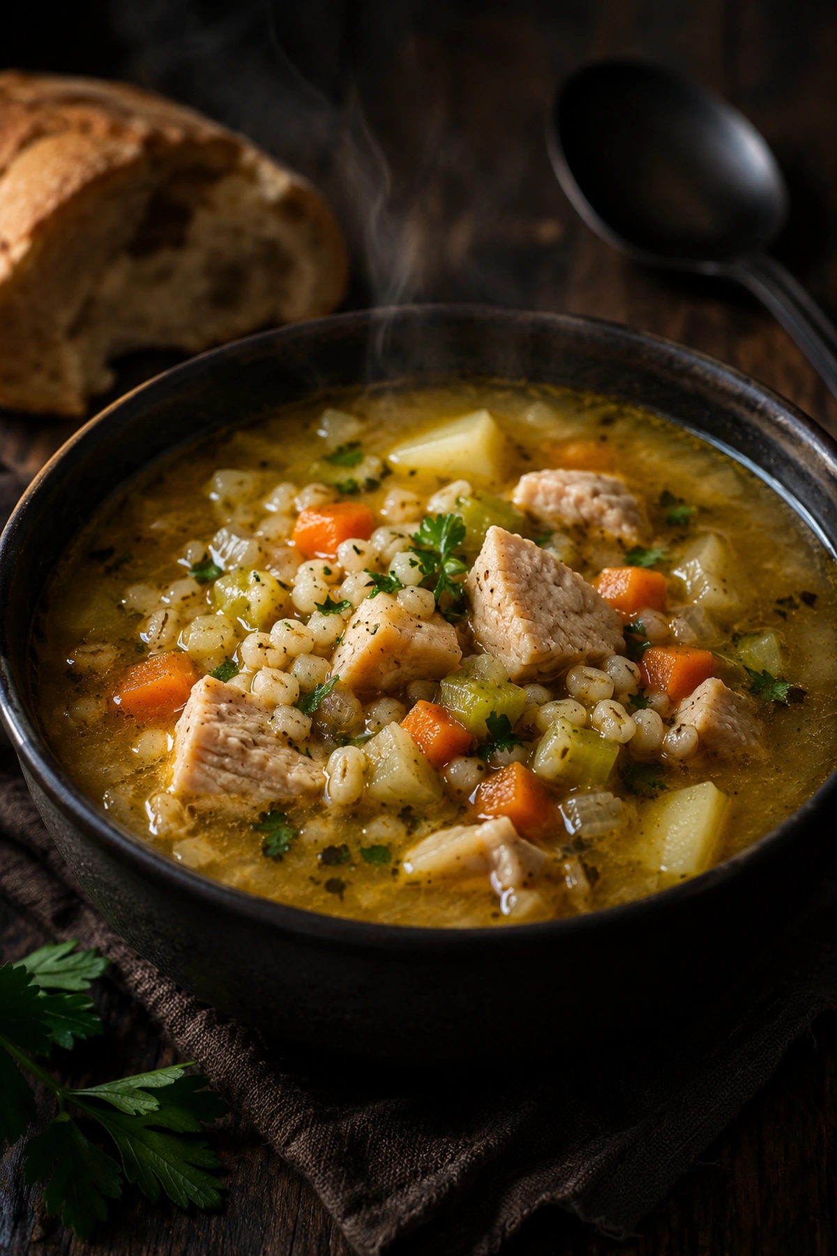 Čorba od ćuretine sa ječmom i povrćem 🥣🌿