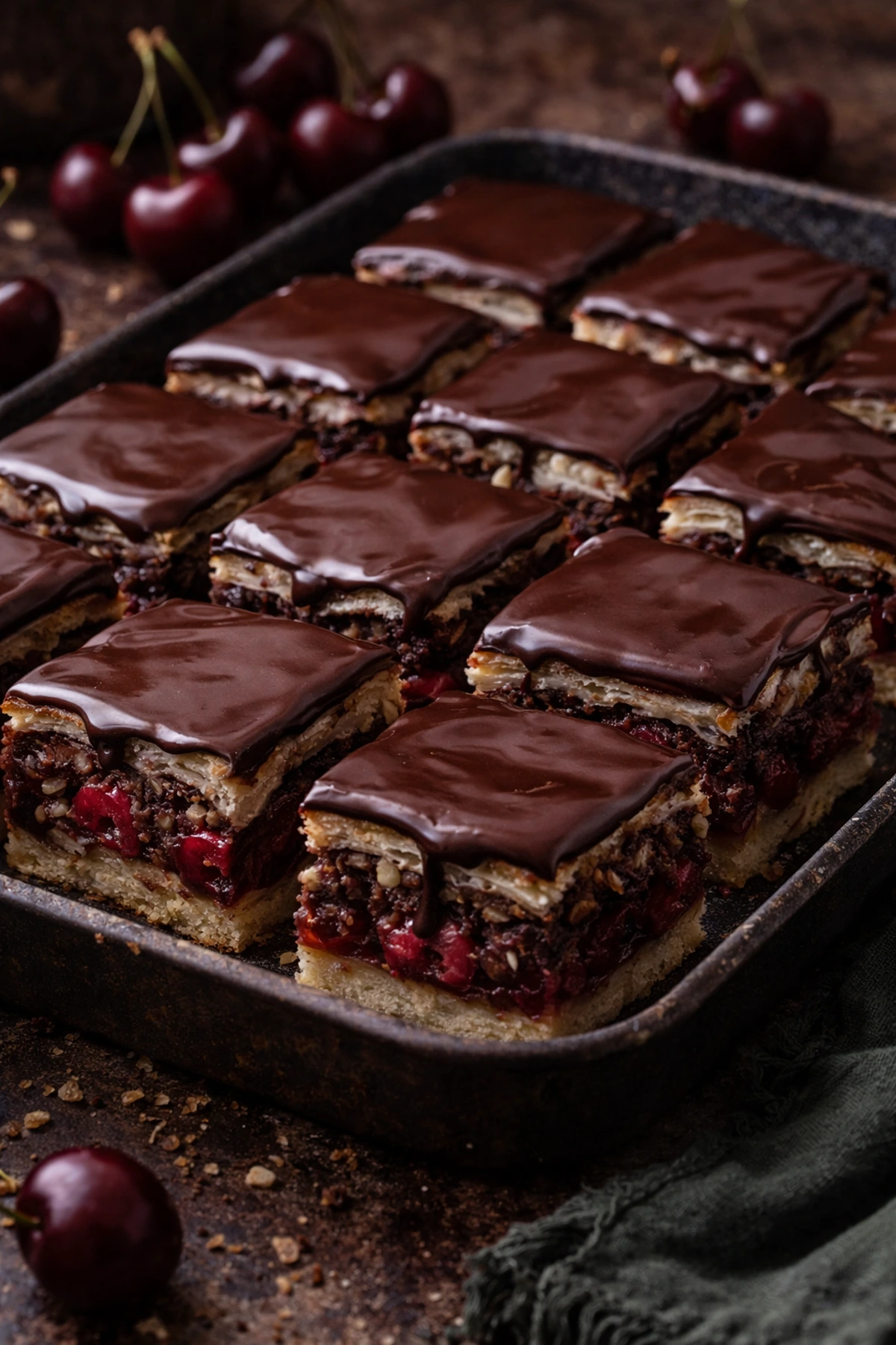 Posna čokoladna pita sa višnjama 🍒🍫