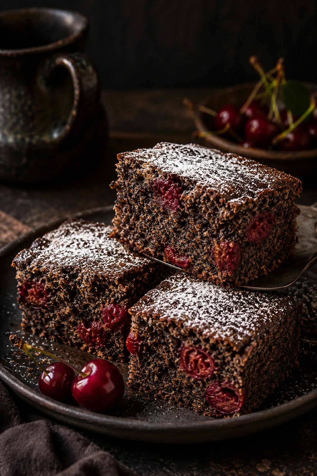 Posne kocke sa višnjama i makom 🍒🌱