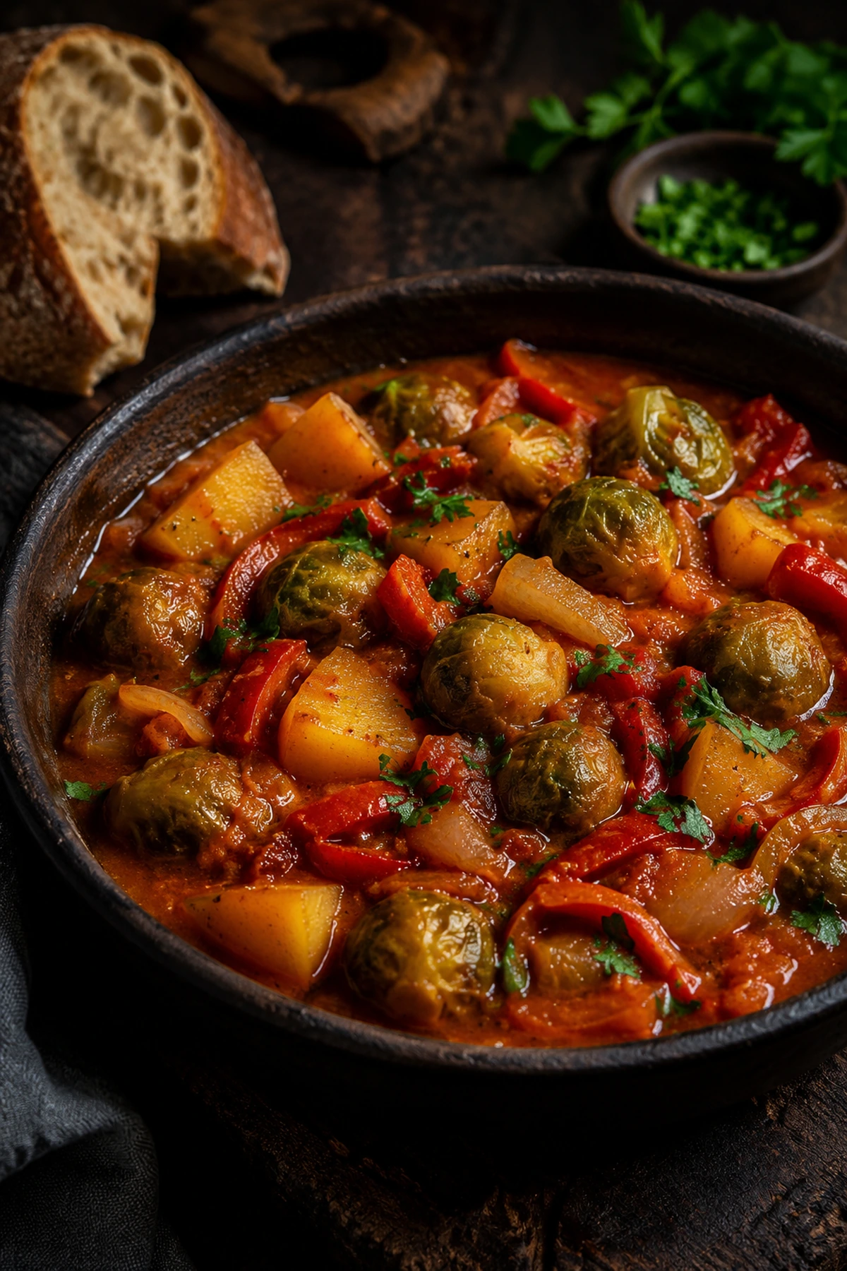 Posni paprikaš od prokelja krompira i pečene paprike 🥔🌿