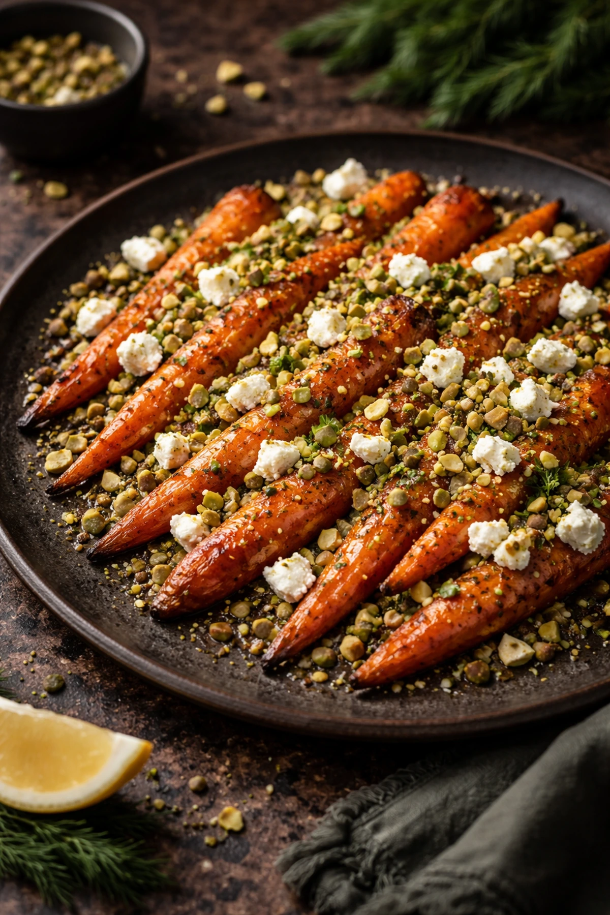 Salata od pečenih šargarepa sa fetom i pistaćima 🥕🧀