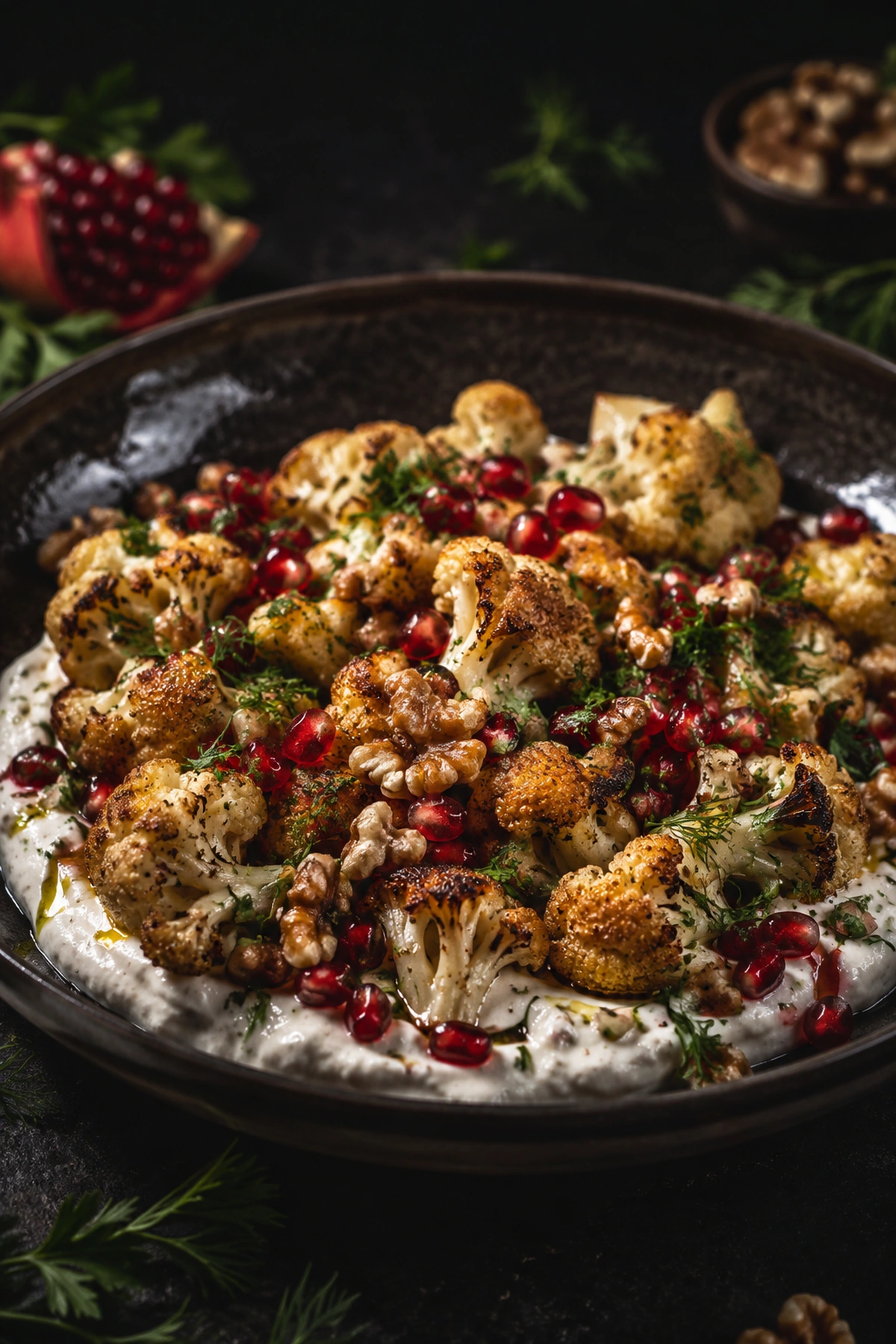 Salata od pečenog karfiola sa jogurtom orasima i narom 🥗🔥